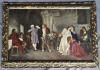 A pair of French oil paintings representing scenes from the French Revolution. 19th century. 