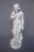 Figura Art Nouveau en porcelana blanca firmada J. Causse Ca 1900