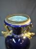 Vaso en porcelana francesa azul cobalto. Ca. 1900